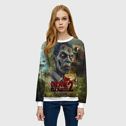 Свитшот женский Zombie dead island 2, цвет: 3D-белый — фото 2