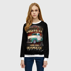 Свитшот женский Пикап Chevrolet Thriftmaster, цвет: 3D-белый — фото 2