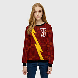 Свитшот женский Within Temptation гитары и молния, цвет: 3D-черный — фото 2