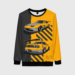 Свитшот женский Nissan 180sx art, цвет: 3D-черный
