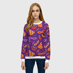 Свитшот женский Маскарад, цвет: 3D-белый — фото 2