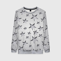 Свитшот женский Grey stars, цвет: 3D-меланж