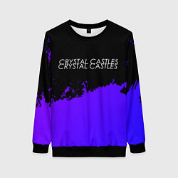 Женский свитшот Crystal Castles purple grunge