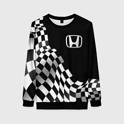 Свитшот женский Honda racing flag, цвет: 3D-черный