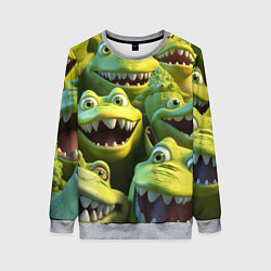 Женский свитшот Много крокодилов