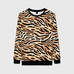 Свитшот женский Тигровая окраска, цвет: 3D-черный