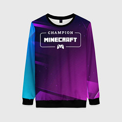 Женский свитшот Minecraft gaming champion: рамка с лого и джойстик