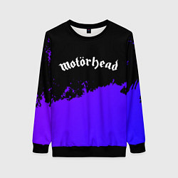Свитшот женский Motorhead purple grunge, цвет: 3D-черный