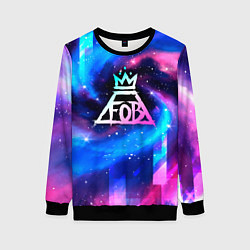 Женский свитшот Fall Out Boy неоновый космос