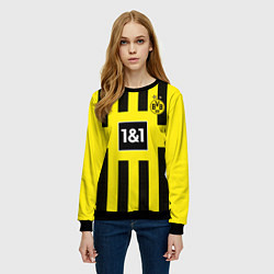 Свитшот женский ФК Боруссия Дортмунд форма 2223 домашняя, цвет: 3D-черный — фото 2