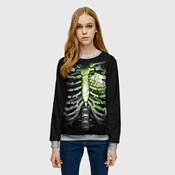 Свитшот женский Кошелек под сердцем, цвет: 3D-меланж — фото 2