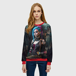 Свитшот женский Fantasy Jinx Art Arcane League of Legends, цвет: 3D-красный — фото 2
