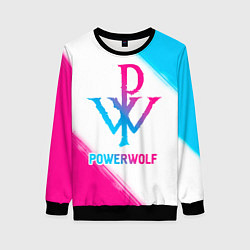 Свитшот женский Powerwolf neon gradient style, цвет: 3D-черный