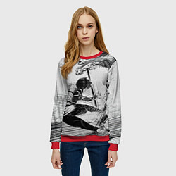 Свитшот женский Blue Lock: Синяя Тюрьма, цвет: 3D-красный — фото 2