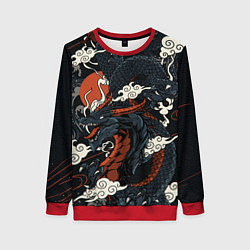 Женский свитшот Дракон в японском стиле
