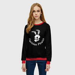 Свитшот женский Guristas pirates black, цвет: 3D-красный — фото 2
