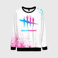 Свитшот женский Dead by Daylight neon gradient style, цвет: 3D-черный