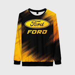 Свитшот женский Ford - gold gradient, цвет: 3D-черный