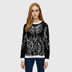 Свитшот женский Киберпанк-модерн, цвет: 3D-белый — фото 2