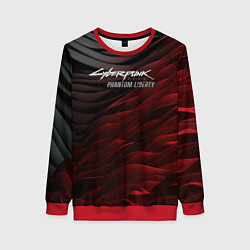 Женский свитшот Cyberpunk 2077 phantom liberty black red