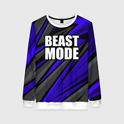 Свитшот женский Beast mode - синяя униформа, цвет: 3D-белый