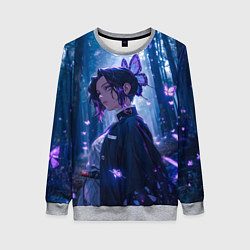 Свитшот женский Шинобу Кочо из Клинка, цвет: 3D-меланж