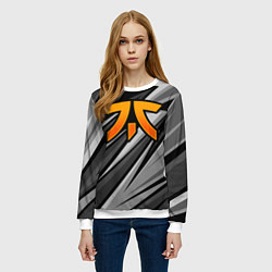 Свитшот женский Fnatic - монохромная, цвет: 3D-белый — фото 2