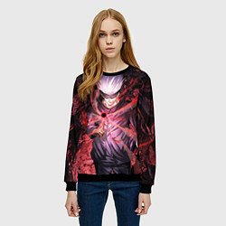 Свитшот женский Годжо Сатору red, цвет: 3D-черный — фото 2