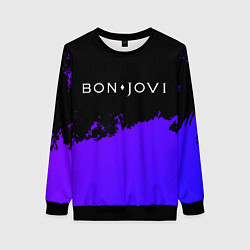 Женский свитшот Bon Jovi purple grunge