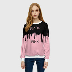 Свитшот женский Blackpink - краски, цвет: 3D-белый — фото 2