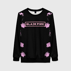 Свитшот женский Blackpink - flowers, цвет: 3D-черный