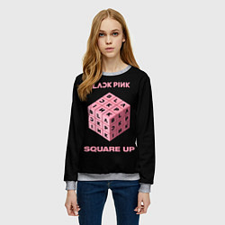 Свитшот женский Blackpink Square up, цвет: 3D-меланж — фото 2
