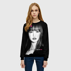 Свитшот женский Blackpink Lisa Portrait, цвет: 3D-черный — фото 2