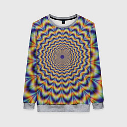 Свитшот женский Гипнотический рисунок, цвет: 3D-меланж