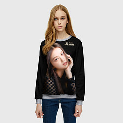 Свитшот женский Blackpink Cute Jisoo Kim, цвет: 3D-меланж — фото 2