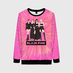 Свитшот женский Blackpink девушки с лого, цвет: 3D-черный