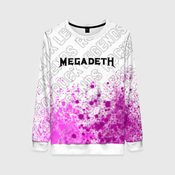 Свитшот женский Megadeth rock legends: символ сверху, цвет: 3D-белый