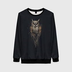 Женский свитшот Суровая стимпанк сова