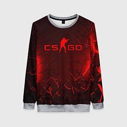 Свитшот женский CSGO logo dark red, цвет: 3D-меланж