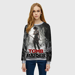 Свитшот женский Rise of the tomb rider, цвет: 3D-меланж — фото 2