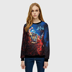 Свитшот женский Sodom Cod red, цвет: 3D-черный — фото 2