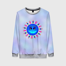 Свитшот женский Земля детей, цвет: 3D-меланж