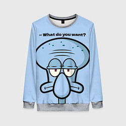 Свитшот женский Сквидвард, цвет: 3D-меланж