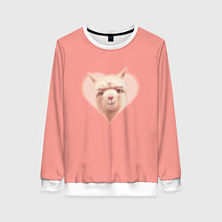 Женский свитшот Красивая лама