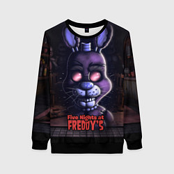 Свитшот женский Five Nights at Freddys Bonnie, цвет: 3D-черный