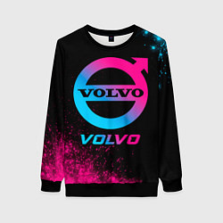 Свитшот женский Volvo - neon gradient, цвет: 3D-черный