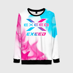 Свитшот женский Exeed neon gradient style, цвет: 3D-черный