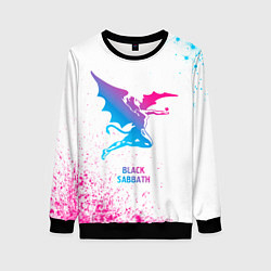 Свитшот женский Black Sabbath neon gradient style, цвет: 3D-черный