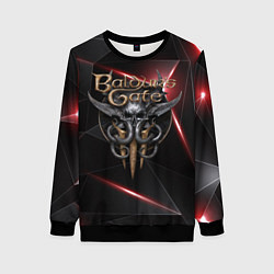 Женский свитшот Baldurs Gate 3 logo black red