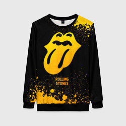 Свитшот женский Rolling Stones - gold gradient, цвет: 3D-черный